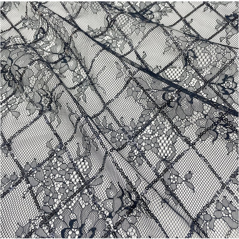 Lace Fabric Dress Sequin Polyester for Women's Wear Wholesale Supplier 17